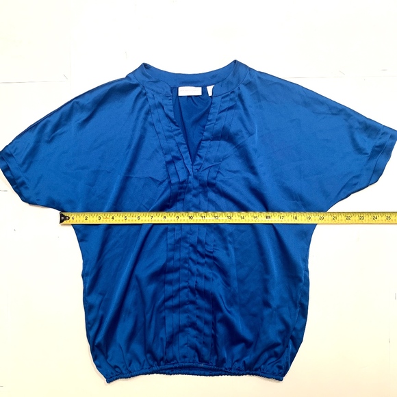 New York & Co. Blue Silky Blouse - Picture 6 of 6